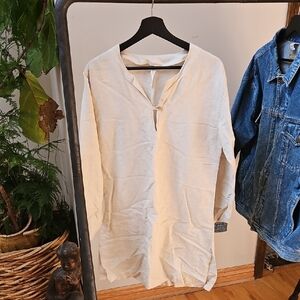 Cream Long-Sleeve Tunic